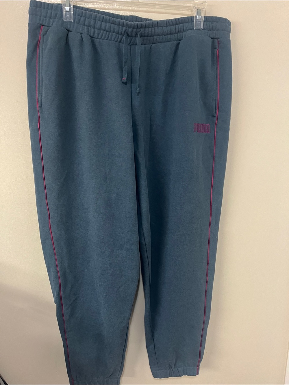 Puma Teal Joggers with Pink Piping Size XXL Women’s